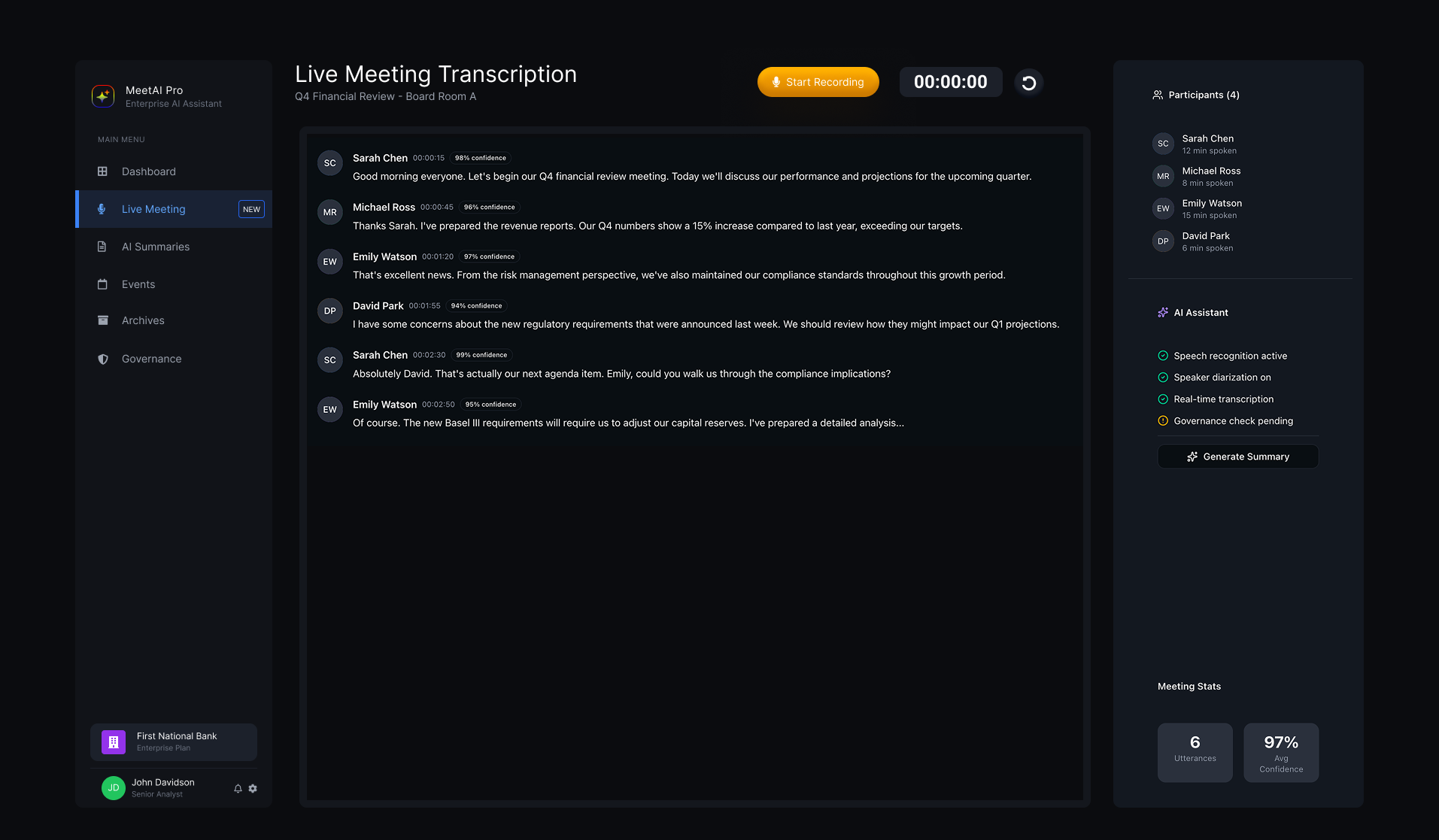 Live Meeting Transcription